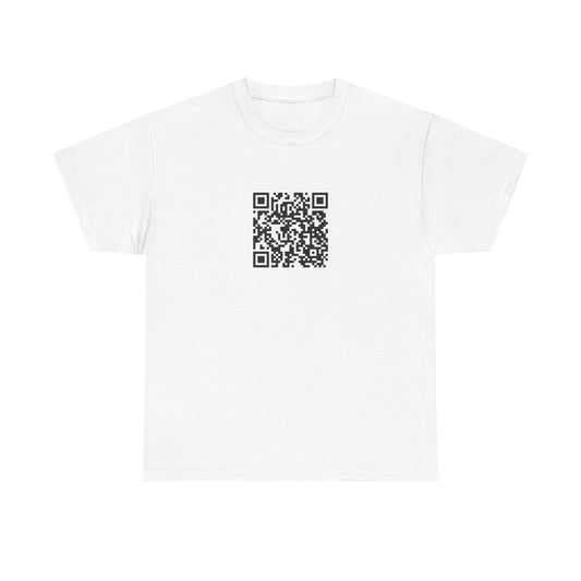 Rick Roll QR Code Unisex Cotton Tee